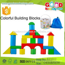 EZ1012 Peinture colorée et non toxique Kids DIY Toy Set de blocs de bois